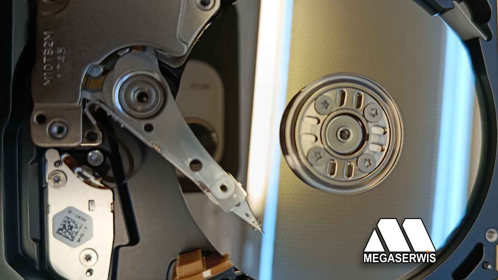 Przyklejone głowice do talerzy w dysku twardym